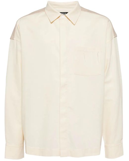 FIVE CM Natural Corduroy-Panel Button-Up Shirt for men