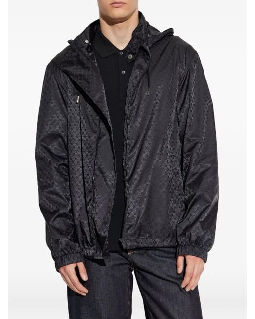 McQueen Black Hooded Jacket for men