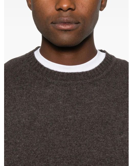 Impure Brown Charlie Crew-Neck Sweater for men
