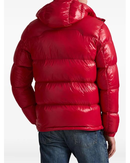 メンズ Polo Ralph Lauren フーデッド パデッドジャケット Red