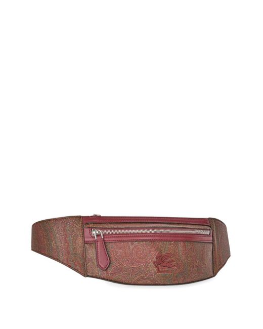 Etro Pink Pegaso-embroidered Paisley Belt Bag for men