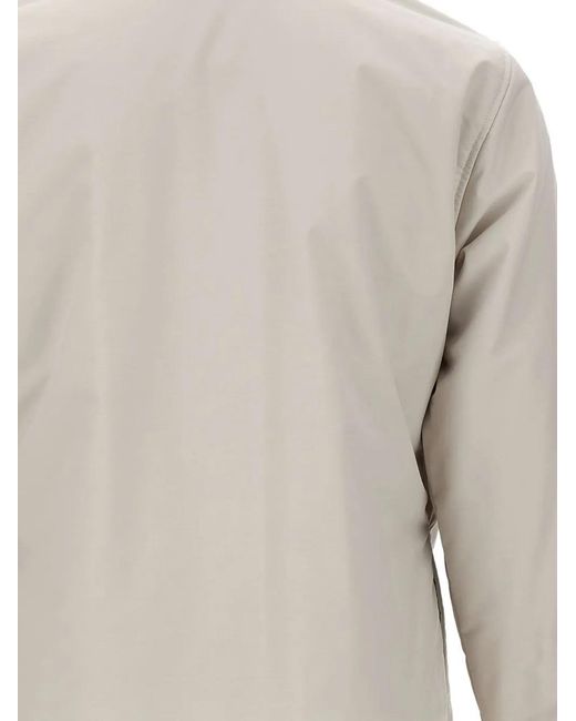 Eleventy White Long-Sleeved Shirt Jacket for men
