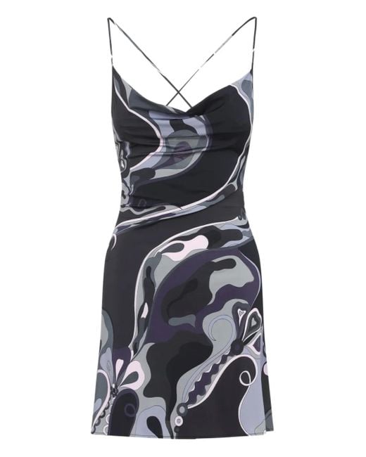 Emilio Pucci Black Viscose Mini Dress