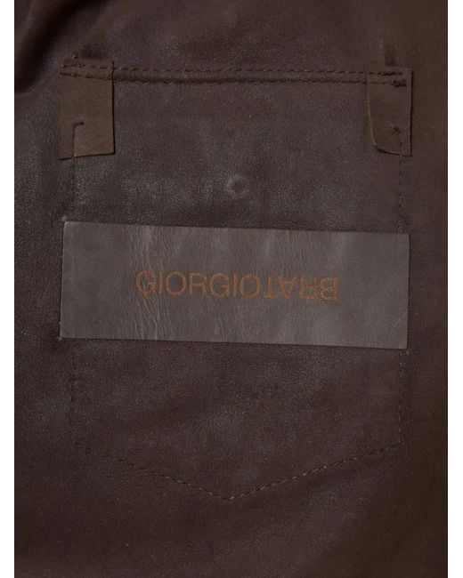 Giorgio Brato Brown Buttoned Flap-Pocket Shirt Jacket for men