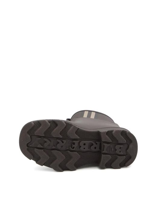 Burberry Black 35Mm Check-Pattern Pull-Tabs Ankle Boots