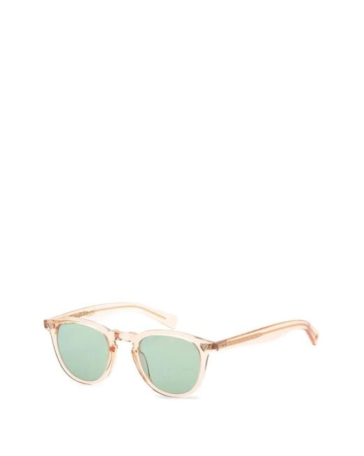 Garrett Leight White Andre Round-Frame Sunglasses