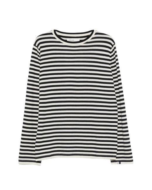 Extreme Cashmere Black Jones Stripep Long-Sleeve T-Shirt