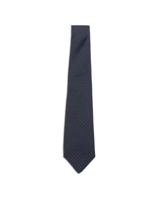 Kiton Blue Cravate À Motif De Chevrons Et Pois for men