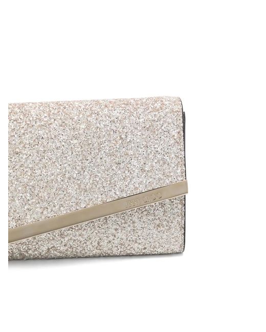 Jimmy Choo White Emmie Clutch Bag
