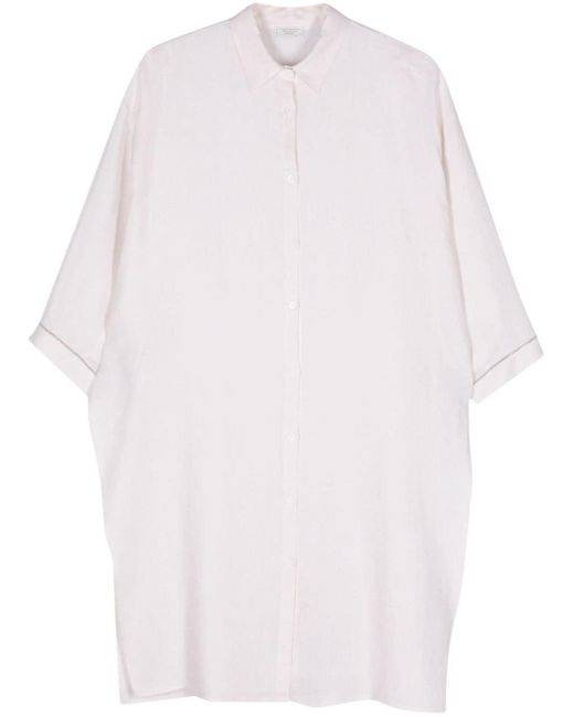 Peserico White Bead-detail Linen Shirt
