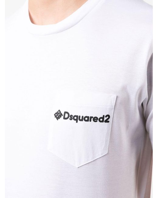 メンズ DSquared² ディースクエアード ロゴ Tシャツ White