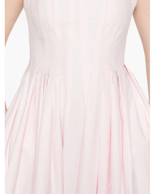 Sportmax Pink Square-Neck Maxi Dress