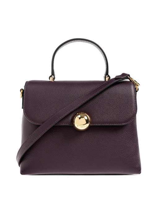 Furla Purple Moonlight Leather Tote Bag