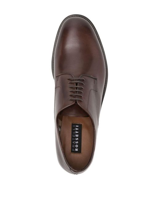 Lace-up leather derby shoes Fratelli Rossetti de hombre de color Brown