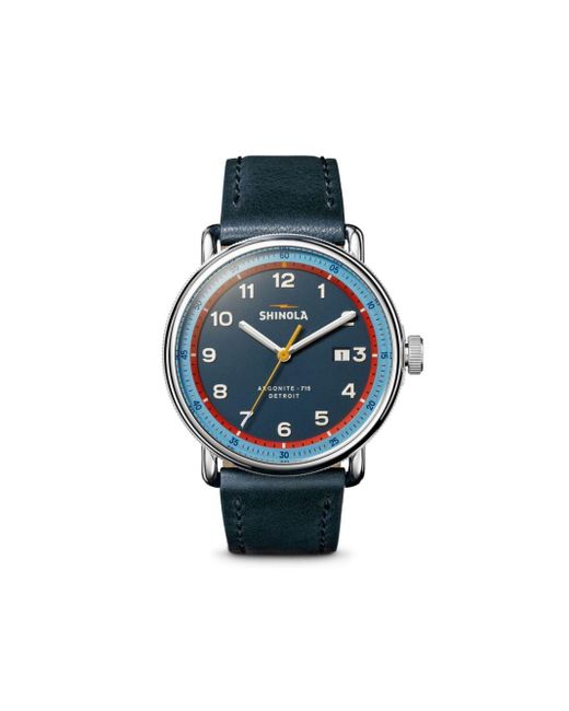 Reloj The Canfield de 43 mm Shinola de hombre de color Blue