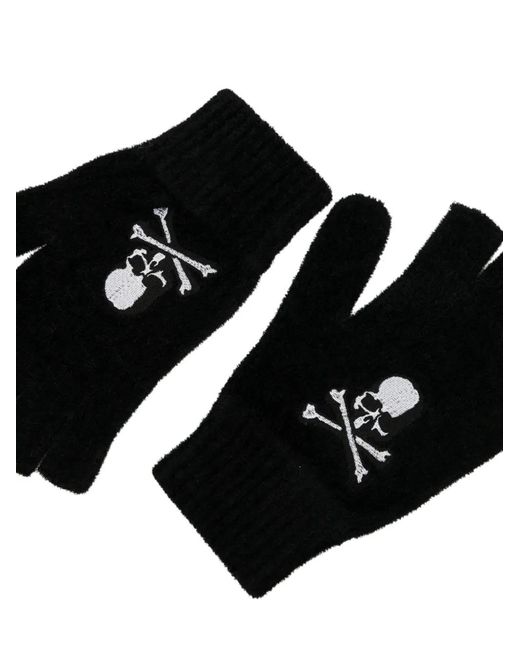 MASTERMIND WORLD Black Open Fingered Gloves for men