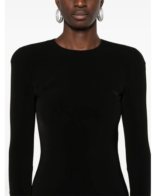 Balenciaga Black Long-Sleeve Midi Dress