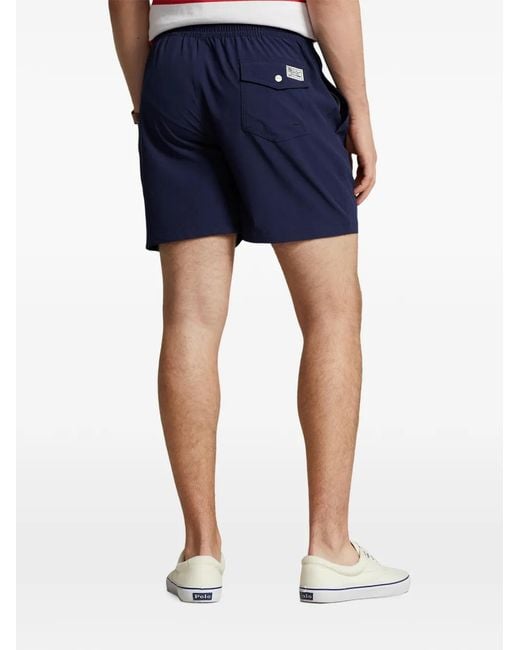 Polo Ralph Lauren Blue Traveller Embroidered Swim Shorts for men