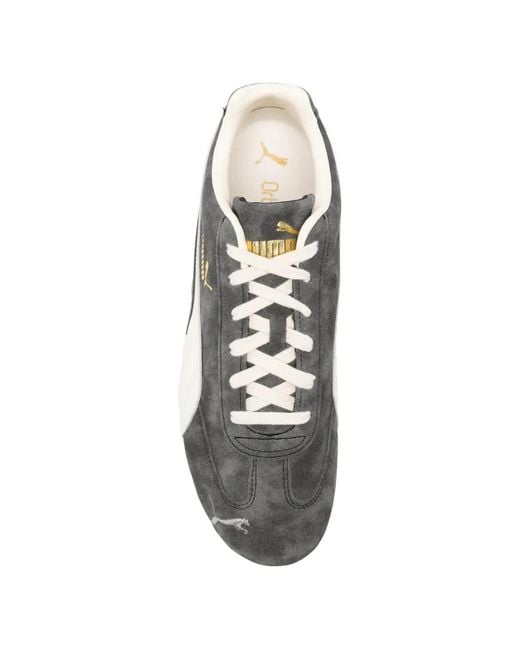 PUMA White Speedcat Faded Sneakers