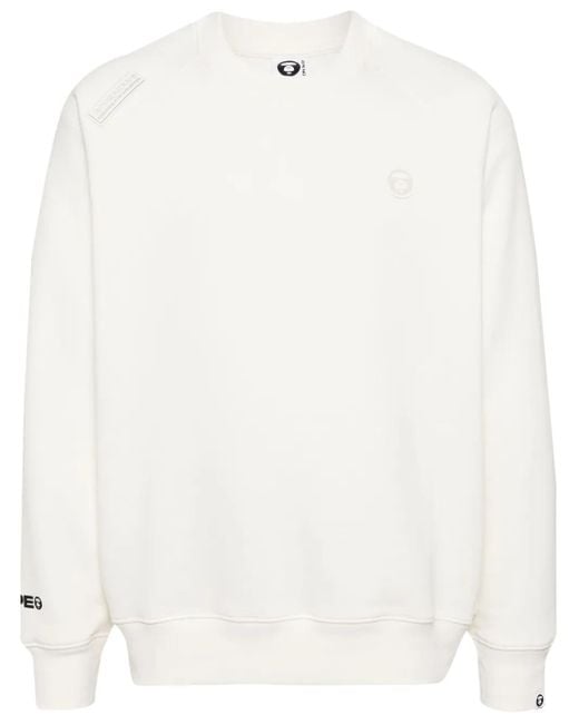 Sudadera con parche del logo Aape By A Bathing Ape de hombre de color White