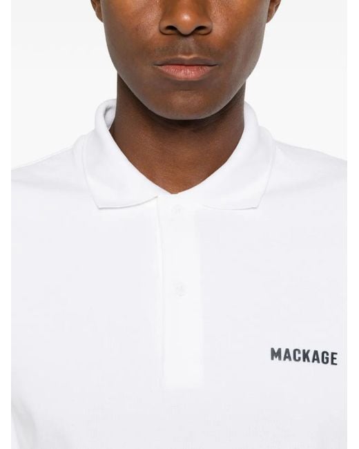 Polo Con Logo Estampado Mackage de hombre de color White
