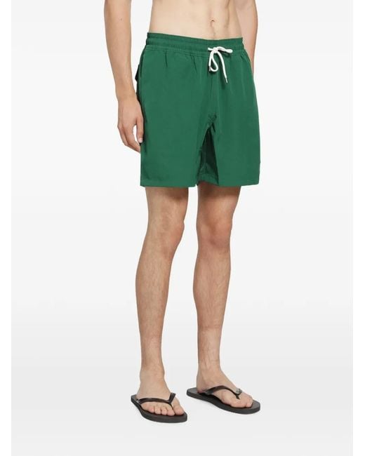Polo Ralph Lauren Green Drawstring Swim Shorts for men