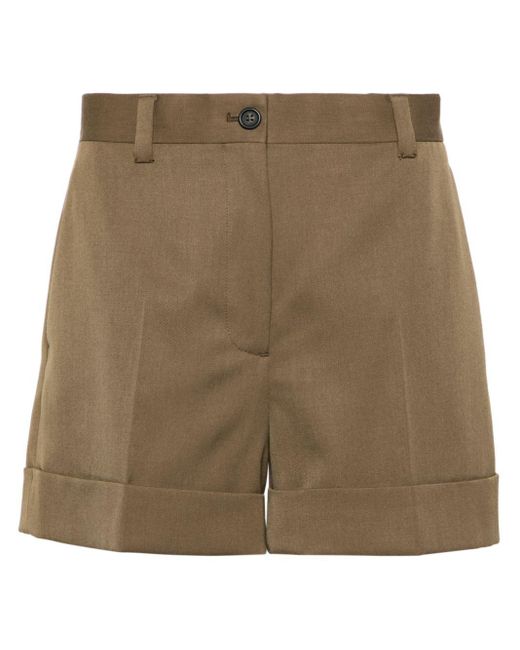 Pantalones cortos de vestir anchos Miu Miu de color Brown