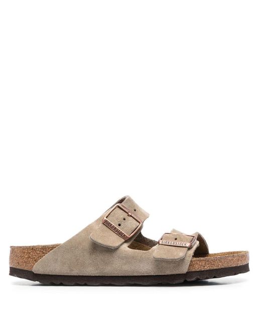 Birkenstock Arizona Suede Slipon Sandals in Brown Lyst