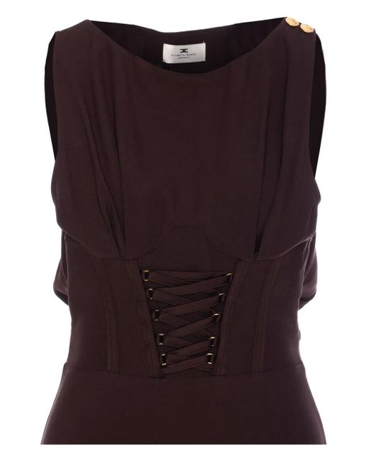 Robe-Corset À Détails De Nœuds Elisabetta Franchi en coloris Purple