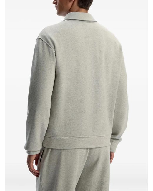 12 STOREEZ Gray Mélange-Effect Polo Shirt for men