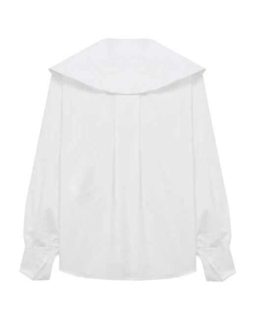 Blouse À Col Volanté Noir Kei Ninomiya en coloris White