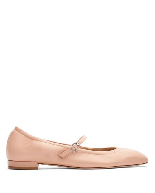 Stuart Weitzman Pink Goldie Ballerina Shoes