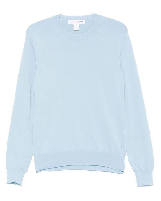 Comme des Garçons Blue Crew-Neck Sweater for men