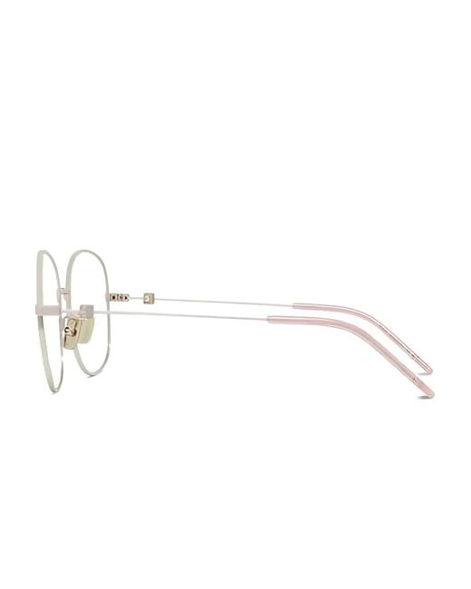 Givenchy White Brille Mit Ovalem Gestell