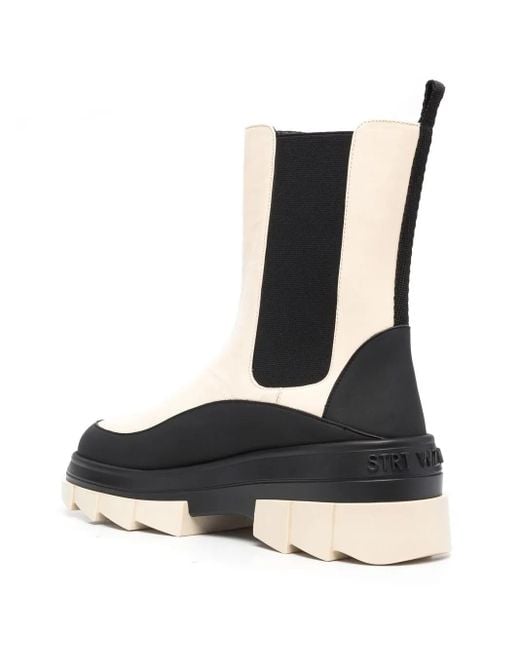 Stuart Weitzman Black Split-Sole Chunky Boots