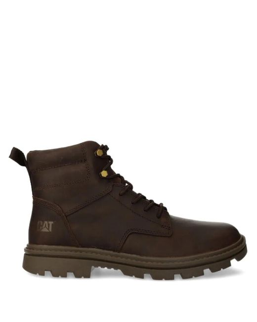 Botas Practicioner de piel con cordones Caterpillar de hombre de color Brown