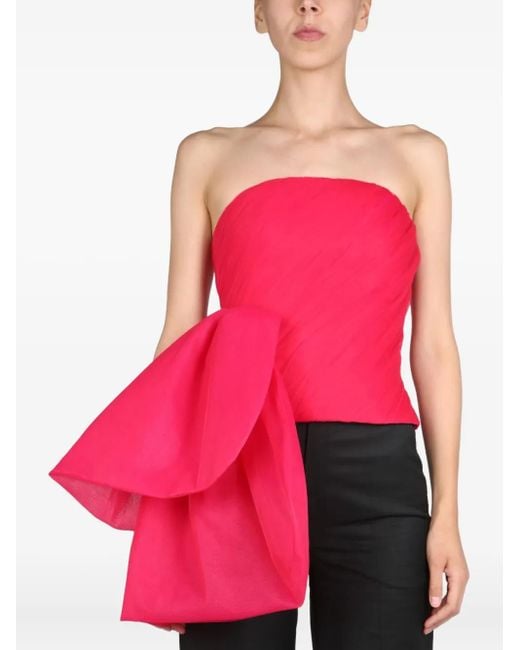 Anouki Pink Bow Strapless Top