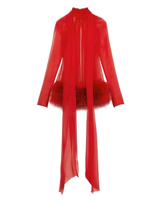 Blumarine ハイネック ミニドレス Red