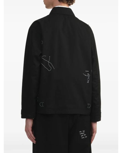 Undercover Black Cotton Shirt Jacket for men