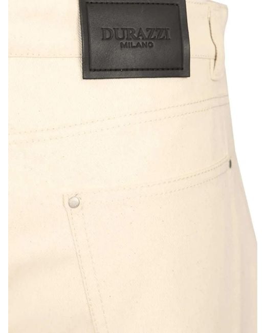 DURAZZI MILANO White Panelled Wide-Leg Jeans