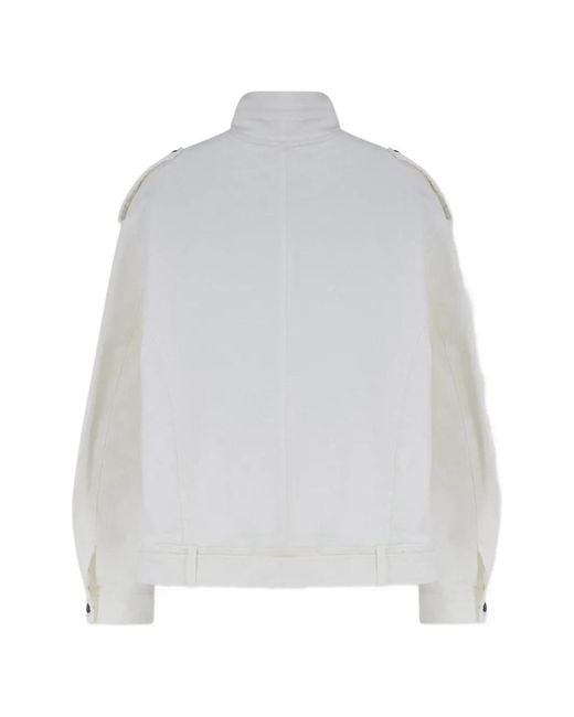 TONYWACK White Belted Epaulette Jacket