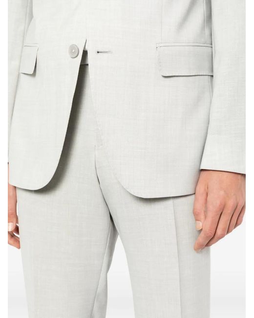Boss White Two-Piece Slim-Fit Suit for men