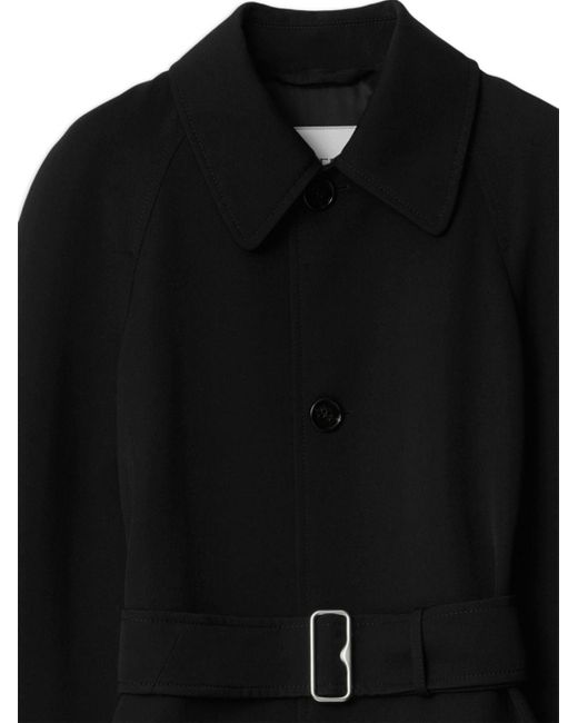 Burberry Black Single-breasted Wool Coat