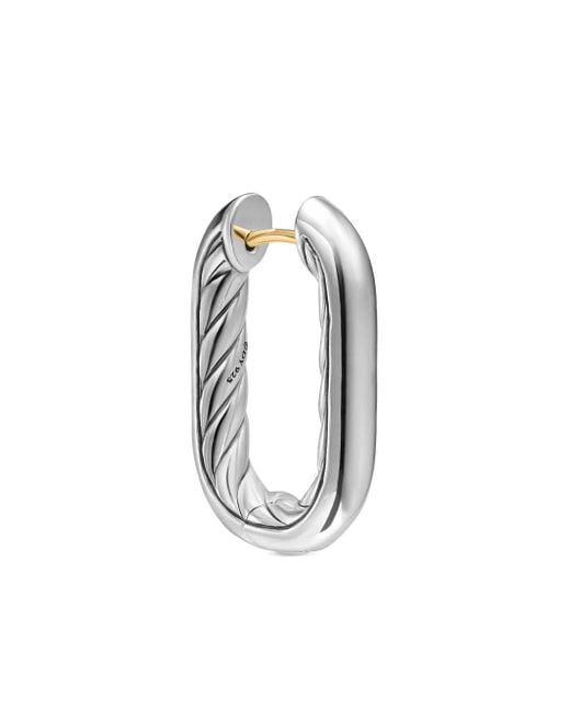 ■David Yurman■スターリングシルバーフープピアス David Yurman Dy Madison® フープピアス スターリングシルバー