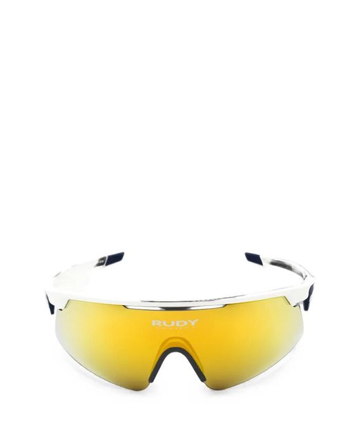 Rudy Project Yellow Wraparound-Frame Sunglasses for men