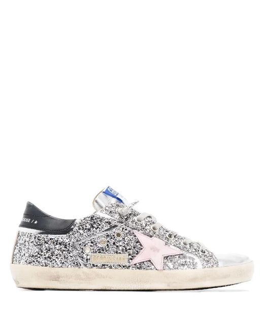 Golden Goose Deluxe Brand White Superstar Embellished Sneakers