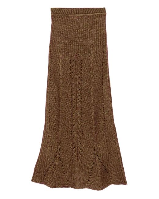 Vivienne Westwood Ribgebreide Rok in het Brown