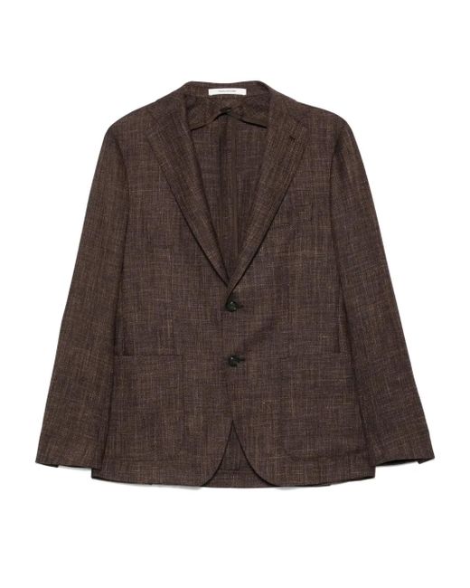 Tagliatore Brown Mélange-Effect Blazer for men