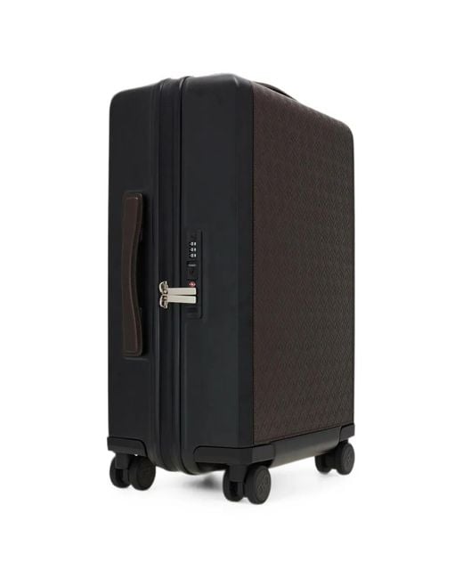 Ferragamo Black Embossed Gancini Hand Luggage for men