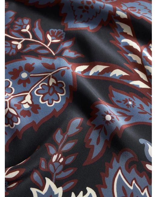 Etro Blue Printed Silk Shirt